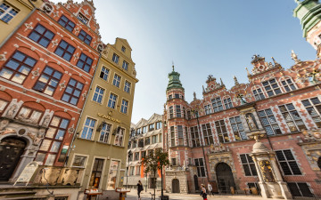 Картинка gdansk +poland города -+исторические +архитектурные+памятники большой арсенал гданьск утро восход красивые дома достопримечательности польша