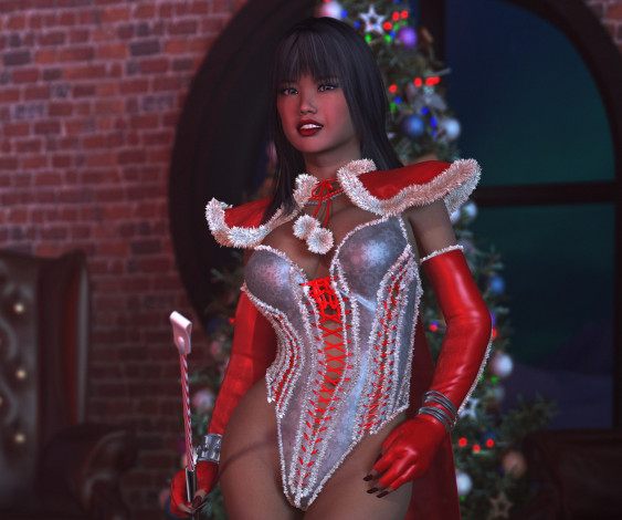 Обои картинки фото 3д графика, праздники , holidays, фон, взгляд, девушка