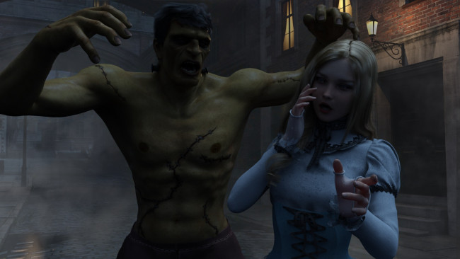 Обои картинки фото 3д графика, фантазия , fantasy, девушка, фон, взгляд