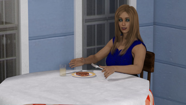 Обои картинки фото 3д графика, люди , people, фон, взгляд, девушка