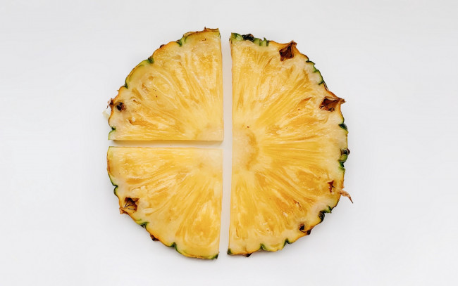 Обои картинки фото еда, ананас, ломтики, фрукт