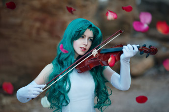 Картинка девушки -+креатив +косплей девушка фон скрипка смычок
