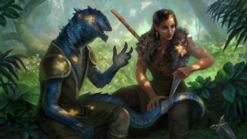 Картинка видео+игры league+of+legends девушка ящер бинт nidalee