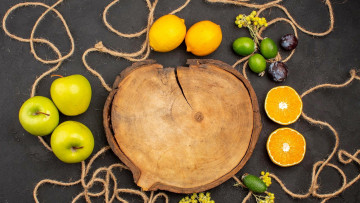 Картинка еда фрукты +ягоды фейхоа лимоны яблоки