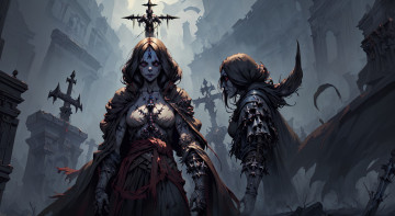 Картинка фэнтези нежить нейросети графика нейроарт ai art нейронные сети рисунки нейро искусство