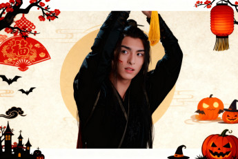 обоя кино фильмы, the untamed, злодей, тыква, the, untamed, неукротимый, повелитель, чэньцин, xue, yang, сюэ, ян, ван, хао, сюань, halloween, хэллоуин