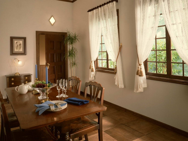 Обои картинки фото интерьер, столовая