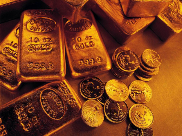 Обои картинки фото разное, золото, купюры, монеты