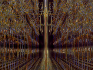 Картинка 3д графика fractal фракталы тёмный узор абстракция