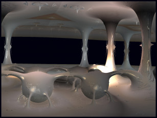 Картинка 3д графика fractal фракталы узор тёмный абстракция