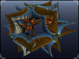 Картинка 3д графика fractal фракталы узор тёмный абстракция