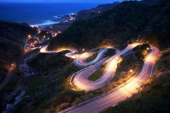 Картинка природа дороги побережье горы море