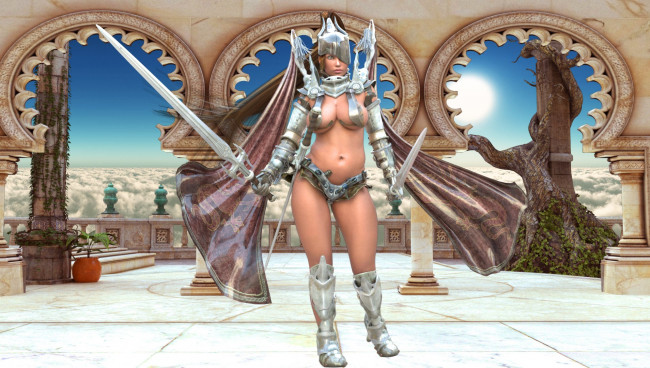 Обои картинки фото 3д, графика, amazon, амазонки, меч, воин