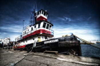 Картинка vigilant+i корабли баркасы+ +буксиры пирс причал швартовы буксир