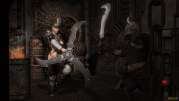 Картинка 3д+графика amazon+ амазонки девушка существо