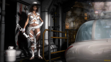 Картинка 3д+графика fantasy+ фантазия лук девушка