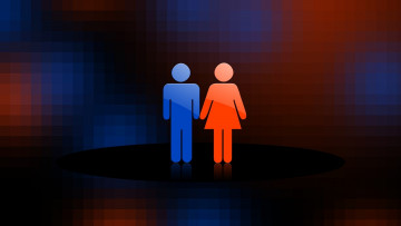 Картинка рисованные минимализм она он значок пара