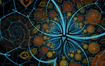 Картинка 3д+графика fractal+ фракталы фон цвета узор