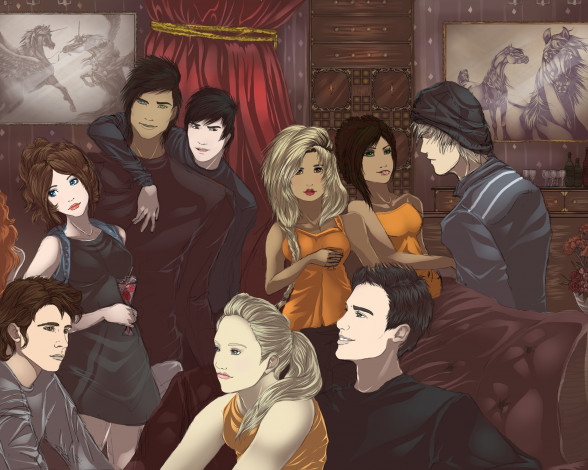 Обои картинки фото рисованные, люди