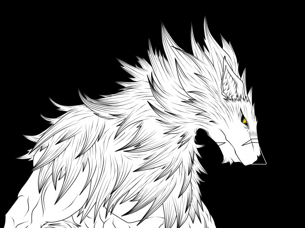 Обои картинки фото рисованные, минимализм, существо