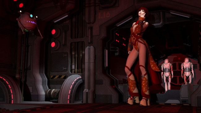 Обои картинки фото 3д графика, fantasy , фантазия, роботы, девушка