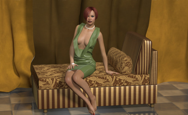 Обои картинки фото 3д графика, people , люди, девушка, кровать