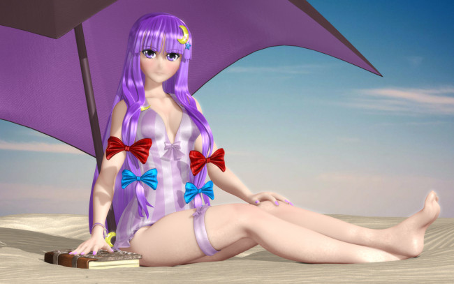 Обои картинки фото 3д графика, anime , аниме, зонтик, книга, девушка