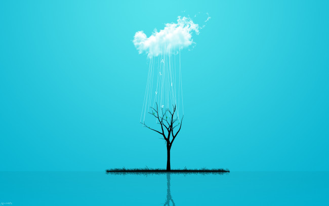 Обои картинки фото рисованные, минимализм, дерево