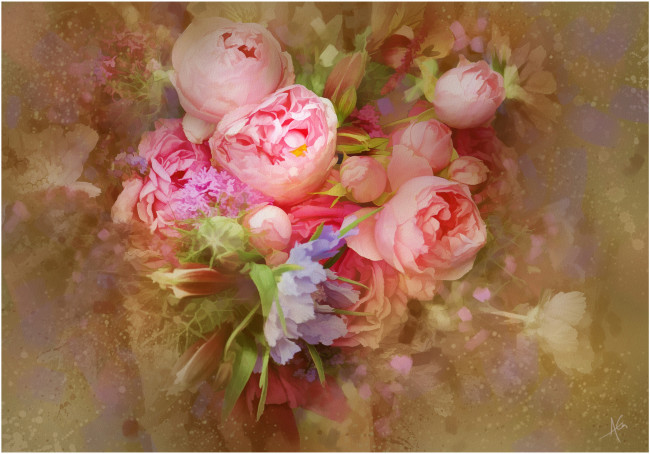 Обои картинки фото рисованные, цветы, и