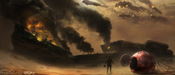 Картинка filip+dudek фэнтези космические+корабли +звездолеты +станции астронавт капсула война корабли сражение космические мир иной будущее