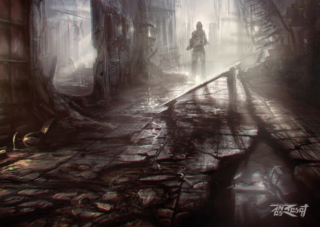 Обои картинки фото anas riasat, фэнтези, иные миры,  иные времена, руины, постапокалипсис, разрушения, иной, мир