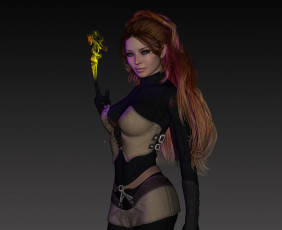 Картинка 3д+графика фантазия+ fantasy фон взгляд девушка