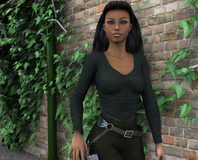 Картинка 3д+графика люди+ people взгляд девушка фон