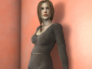 Картинка 3д+графика люди+ people фон взгляд девушка