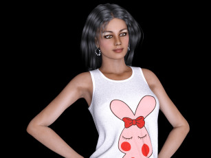 Картинка 3д+графика люди+ people взгляд девушка фон