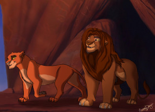 Картинка векторная+графика мультфильмы+ cartoons львица лев