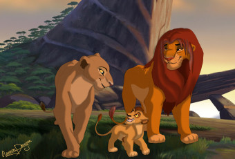 Картинка векторная+графика мультфильмы+ cartoons львенок львица лев