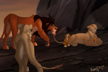 Картинка векторная+графика мультфильмы+ cartoons прайд семя львы