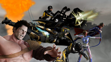 Картинка 3д+графика фантазия+ fantasy девушки оружие фон взгляд мужчины