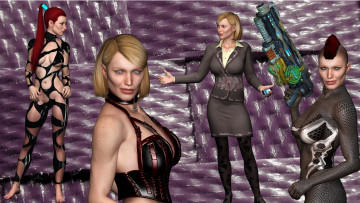 Картинка 3д+графика люди+ people фон взгляд девушки