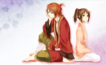 Картинка аниме hakuoki фон парень арт пара девушка