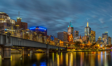 Картинка melbourne+city города мельбурн+ австралия простор