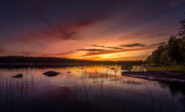 Обои картинки фото природа, восходы, закаты, простор