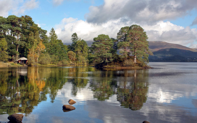 Обои картинки фото природа, реки, озера, отражение, камни, река