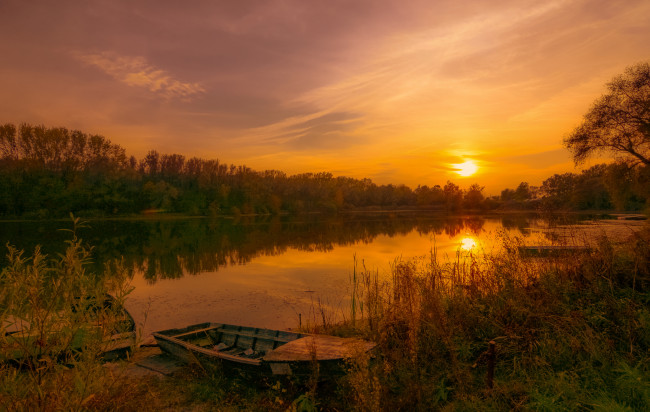 Обои картинки фото природа, восходы, закаты, простор