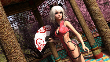 Картинка 3д+графика люди+ people девушки взгляд фон