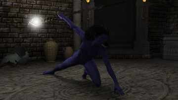 Картинка 3д+графика существа+ creatures поза фон взгляд девушка