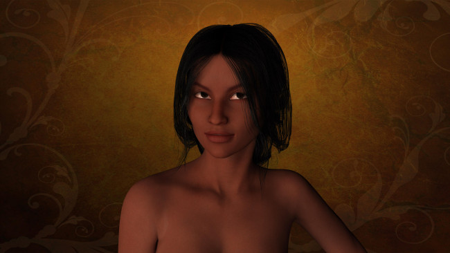 Обои картинки фото 3д графика, портрет , portraits, девушка, взгляд, фон