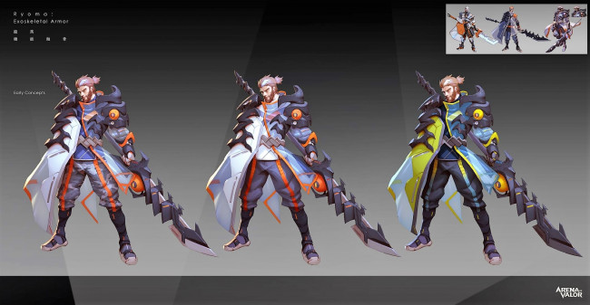 Обои картинки фото видео игры, arena of valor, воин, оружие, плащ