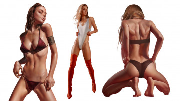 Картинка рисованное люди девушки